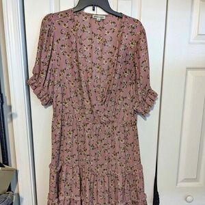 Inspired Hearts Pink Floral Dress Size 2X